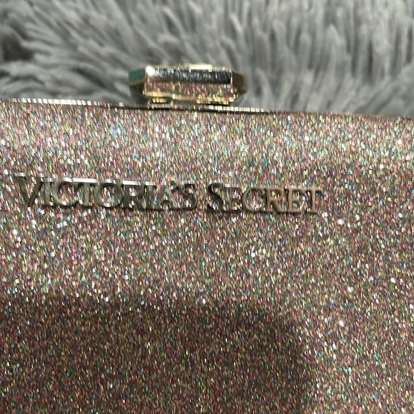 Victorias Secret pink and silver glitter clutch - Picture 5 of 11